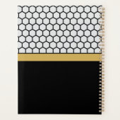 ハニーフェミニンビー養蜂場ハニカムブラック金ゴールド プランナー手帳 (裏面)