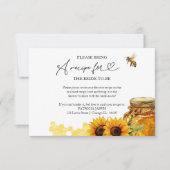 ハニーブライダルシャワーレシピのリクエスト 招待状 (正面)