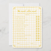 ハニーブライダルシャワー彼は彼女がゲームカードを言ったと言った 招待状 (正面)