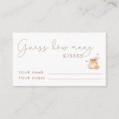 ハニーブライダルシャワー数を推測キス エンクロージャーカード (正面)