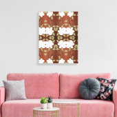 ハニーブラウンズを使ったデザイナーウォールアート キャンバスプリント (インサイチュ (リビング))
