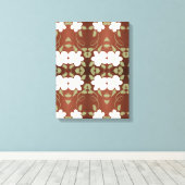 ハニーブラウンズを使ったデザイナーウォールアート キャンバスプリント (インサイチュ (ウッドフロア))