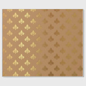ハニーブラウンセピア金ゴールドメタリックフルーアデリス ラッピングペーパー (フラット)