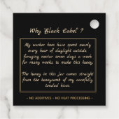 ハニーブラック金ゴールドヴィンテージビーラベルラベル フェイバータグ (裏面)