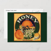 ハニーブランド柑橘類クラートラベル ポストカード (正面/裏面)