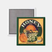 ハニーブランド柑橘類クラートラベル マグネット (正面/裏面)