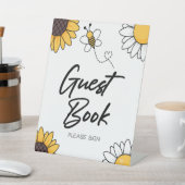 ハニーブンブンいう音ビーゲストブックパーティーサイン 台座サイン (インサイチュ)