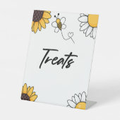 ハニーブンブンいう音ビーヒマワリパーティーサインを扱う 台座サイン (正面)