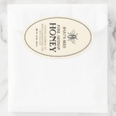 ハニーヘラルビーオーバルステッ縁どクカー 楕円形シール (バッグ)