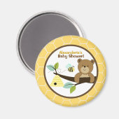 ハニーベアとのまわりにカスタムビーフマグネット マグネット (正面/裏面)