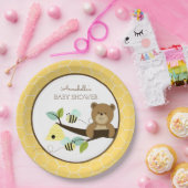 ハニーベアとのまわりにベビーシャワープレート ペーパープレート (パーティー)