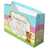 ハニーベアとのまわりに誕生会 ラージペーパーバッグ (正面アングル)