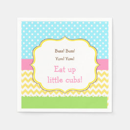 ハニーベアとのまわりに誕生日 スタンダードカクテルナプキン