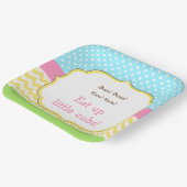 ハニーベアとのまわりに誕生日 ペーパープレート (傾斜あり)