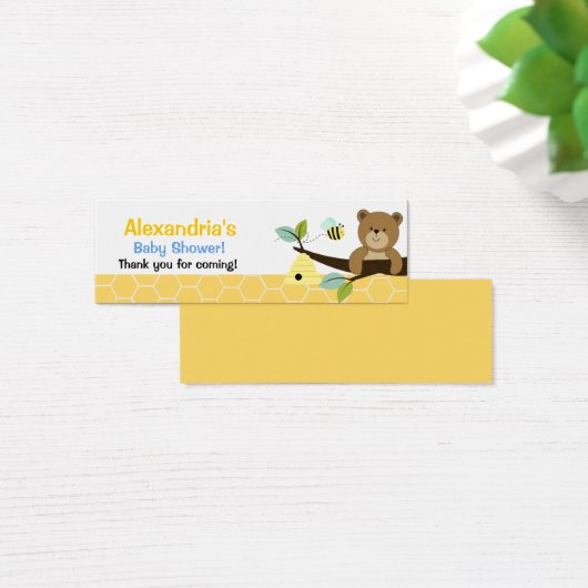 ハニーベアとハニースキニー名刺メッセージカード (デスク)