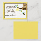 ハニーベアとハニーブックリクエストカード エンクロージャーカード (正面/裏面)