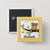 ハニーベアとビーの名カスタマイズ前タグボタン 缶バッジ (正面&裏面)