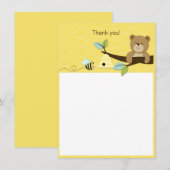 ハニーベアとビーフラットサンキューカード ノートカード (正面/裏面)