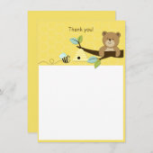 ハニーベアとビーフラットサンキューカード ノートカード (正面/裏面)