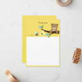 ハニーベアとビーフラットサンキューカード ノートカード (正面/裏面インサイチュ)