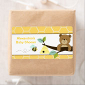 ハニーベアとビー大きなウォーターボトルシール ラベル (インサイチュ)