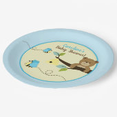 ハニーベアとブルーバンブルミツバチパーティープレート ペーパープレート (アングル)