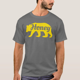 ハニーベアの面白いシルエット フレンズ Tシャツ