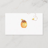 ハニーベアは赤ちゃんシャワーのゲームの数を推測 エンクロージャーカード (裏面)