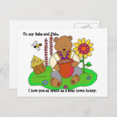 ハニーベアウクライナフォークアート ポストカード (正面/裏面)