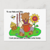 ハニーベアウクライナフォークアート ポストカード (正面)