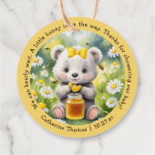 ハニーベアデイジーフラワーガーデン春ベビーシャワー フェイバータグ (裏面)