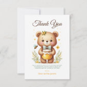 ハニーベアフローラビーニュートラルグリーン サンキューカード (正面)