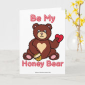 ハニーベアーバレンタインのカード カード (黄色い花)