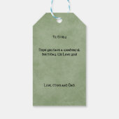 ハニーベアーバースデーパーティナプキンス ギフトタグ (裏面)