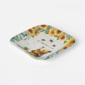 ハニーベアーバースデーパーティーケーキ紙プレート ペーパープレート (傾斜あり)