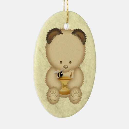 ハニーベアーパーソナライズされたオーナメント セラミックオーナメント (右)