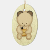 ハニーベアーパーソナライズされたオーナメント セラミックオーナメント (左)
