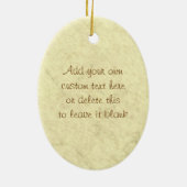 ハニーベアーパーソナライズされたオーナメント セラミックオーナメント (裏面)