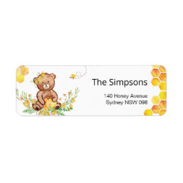 ハニーベアービー差出人住所ラベル ラベル