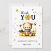 ハニーベアービー1歳男女兼用誕生日の日 サンキューカード (正面)