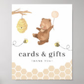 ハニーベアーファースト・ハチデー・カード贈答用サイン ポスター (正面)