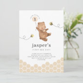 ハニーベアーファースト・ビーデイ招待状 招待状 (スタンド正面)