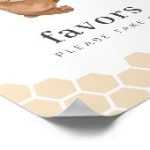 ハニーベアーファースト・ビー・デイ・ウィズニング・サイン ポスター (角)