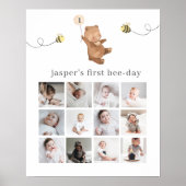 ハニーベアーファースト・ビー・デイ・フォトコラージュ ポスター (正面)