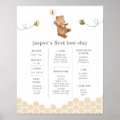 ハニーベアーファースト・ビー・デイ・マイルストーンポスター ポスター (正面)