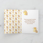 ハニーベアーベイビーシャワー サンキューカード (内部)