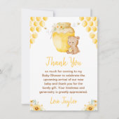 ハニーベアーベイビーシャワー サンキューカード (正面)