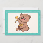 ハニーベアーベビーシャワー招待状 招待状 (裏面)