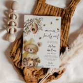 ハニーベア我々は赤ちゃんシャワーを待つことができる 招待状