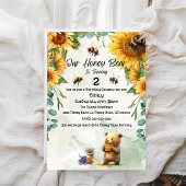 ハニーベア誕生祝い/パーティー 招待状